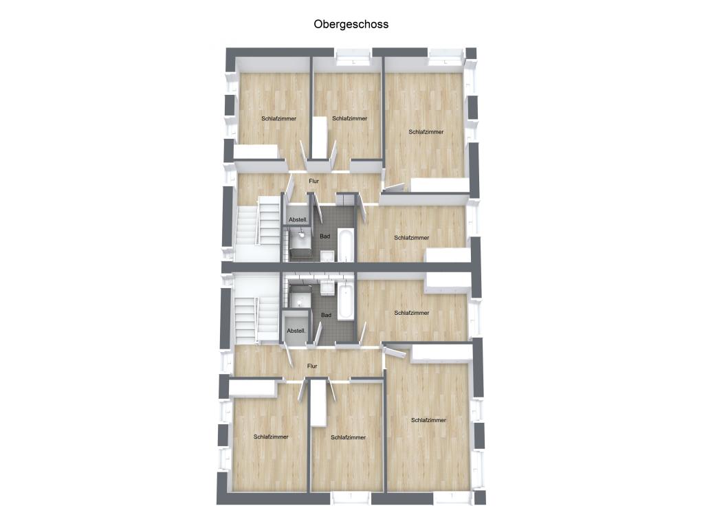 Doppelhaushälfte: Obergeschoss_3D