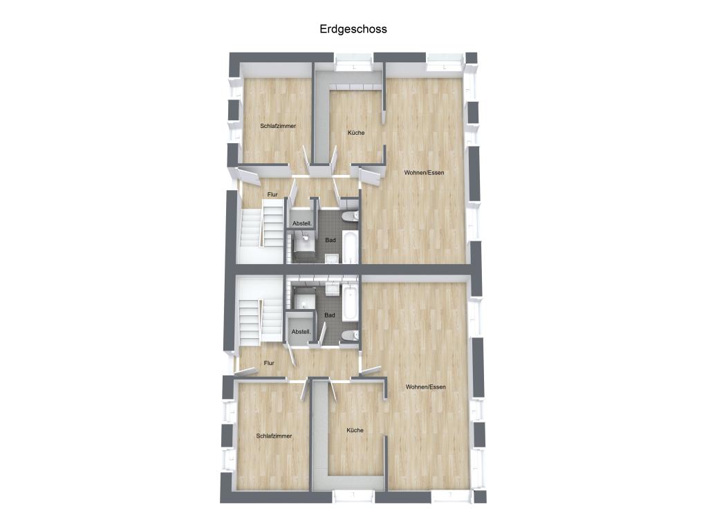 Doppelhaushälfte: Erdgeschoss_3D